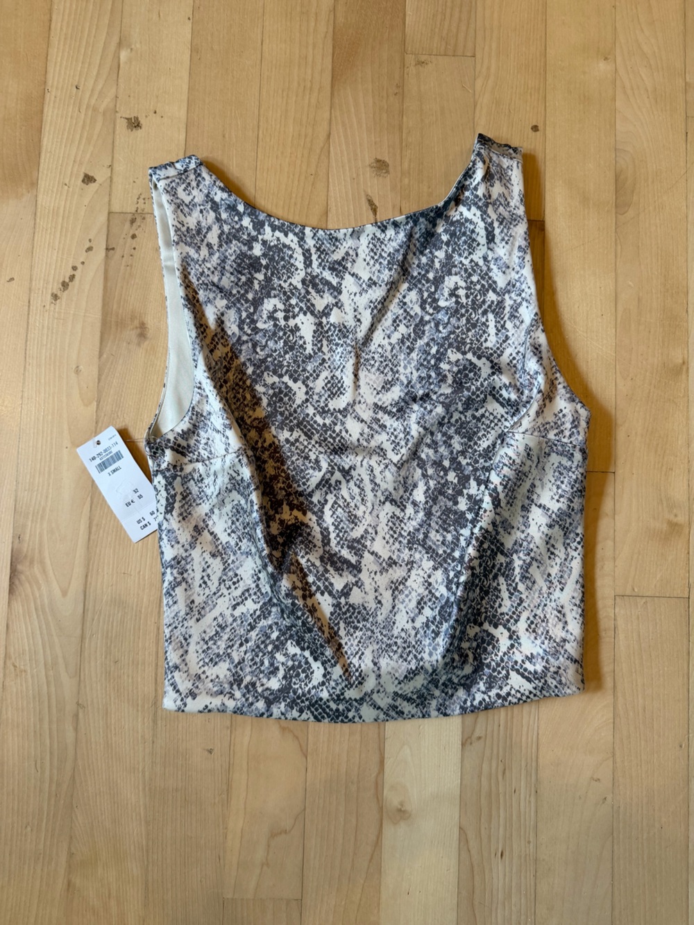 Abercrombie & Fitch Snake Print Crop Top - Black & White